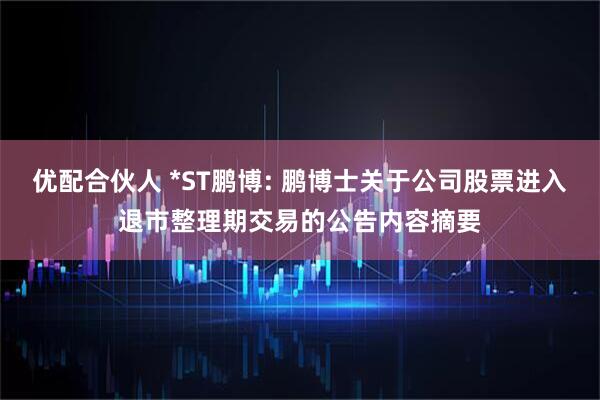 优配合伙人 *ST鹏博: 鹏博士关于公司股票进入退市整理期交易的公告内容摘要