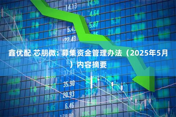 鑫优配 芯朋微: 募集资金管理办法（2025年5月）内容摘要